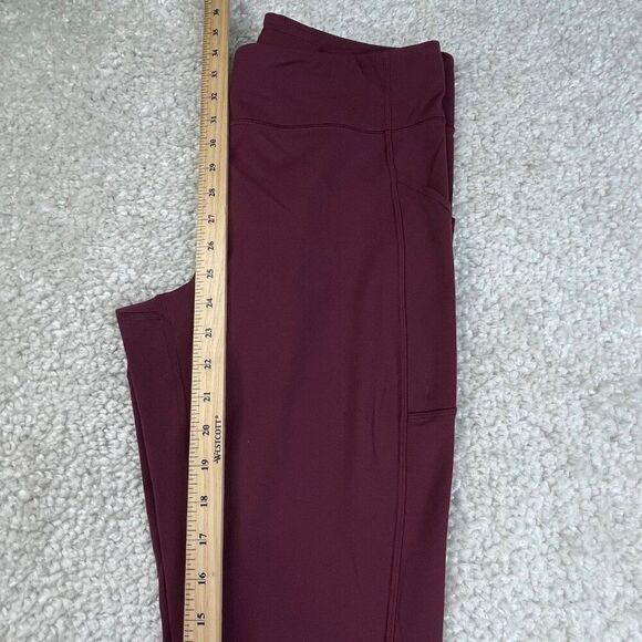 Lululemon Invigorate Hi Rise Crop Legging Red Merlot - Picture 10 of 11